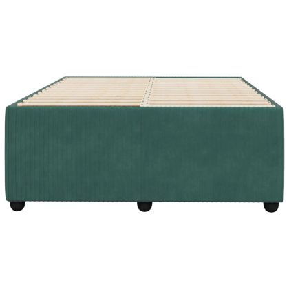 Рамка за легло без матрак, тъмнозелена, 120x200 см, кадифе