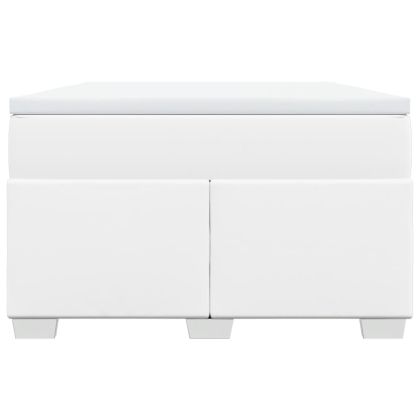 Боксспринг легло с матрак, бяло, 120x190 см изкуствена кожа