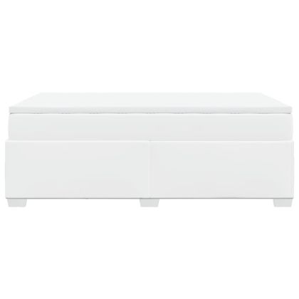 Боксспринг легло с матрак, бяло, 120x190 см изкуствена кожа