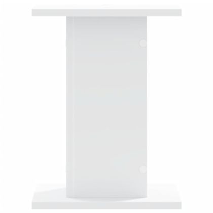 Стойки за растения 2 бр бели 30x30x40 см инженерно дърво