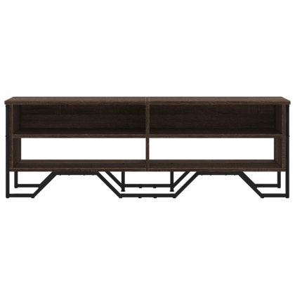 ТВ шкаф, кафяв дъб, 122x34x41 см, инженерно дърво