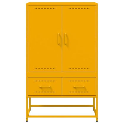 Висок шкаф, горчица жълто, 68x39x111,5 см, стомана