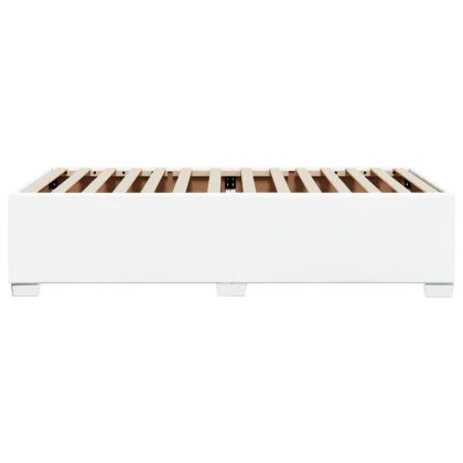 Боксспринг рамка за легло бяла 90x190 см изкуствена кожа