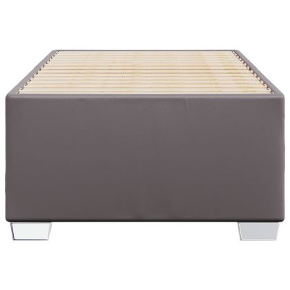 Pамка за легло сива 90x200 см изкуствена кожа