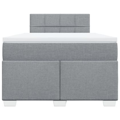 Боксспринг легло с матрак, светлосиво, 120x200 см, плат