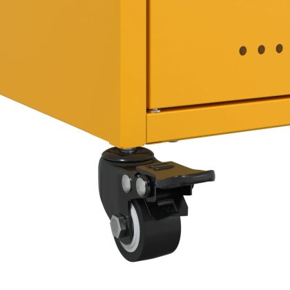 ТВ шкаф, горчица жълто, 100,5x39x43,5 см, стомана