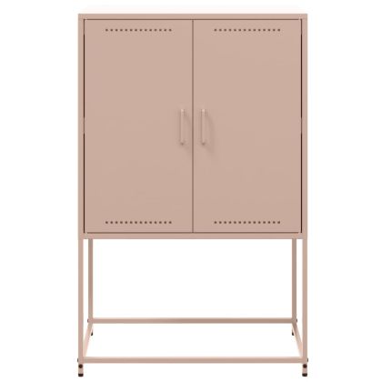 ТВ шкаф, бял, 100,5x39x60,5 см, стомана