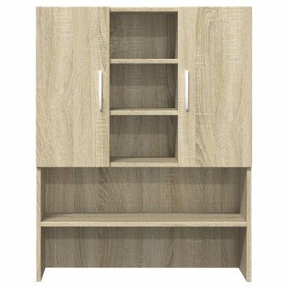 Шкафове за перални машини 2 бр дъб сонома инженерно дърво