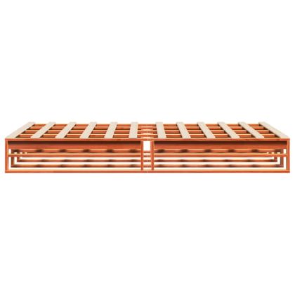 Рамка за легло без матрак, восъчнокафяв, 140x200 см, бор масив