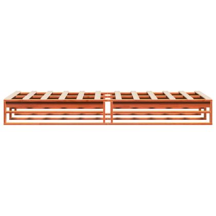 Рамка за легло без матрак, восъчнокафяв, 75x190 см, бор масив