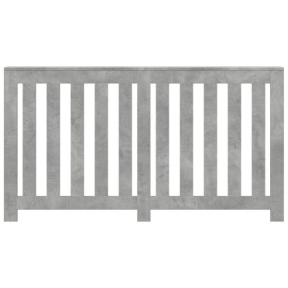 Капак за радиатор, бетонно сив, 149x20x82 см, инженерно дърво