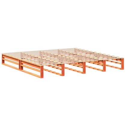 Рамка за легло без матрак, восъчнокафяв, 180x200 см, бор масив
