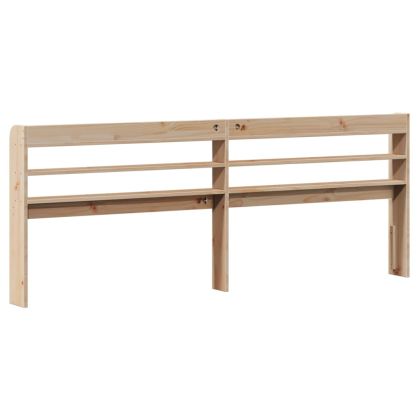 Горна табла с рафтове, 180 см, масивно дърво бор