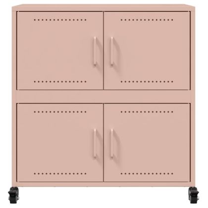 Бюфет, розов, 68x39x72 см, стомана