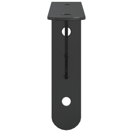 Скоби за рафт 4 бр 15x2,5x11,5 см черен неръждаема стомана