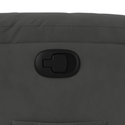 Изправящ реклайнер стол, тъмносив, микрофибърен текстил