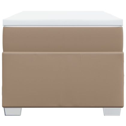 Боксспринг легло с матрак, капучино, 100x200см, изкуствена кожа