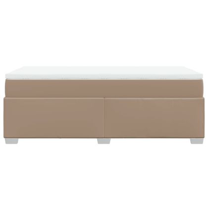 Боксспринг легло с матрак, капучино, 100x200см, изкуствена кожа