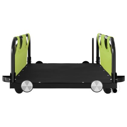 Ремарке за колело, зелено, Оксфорд плат и желязо