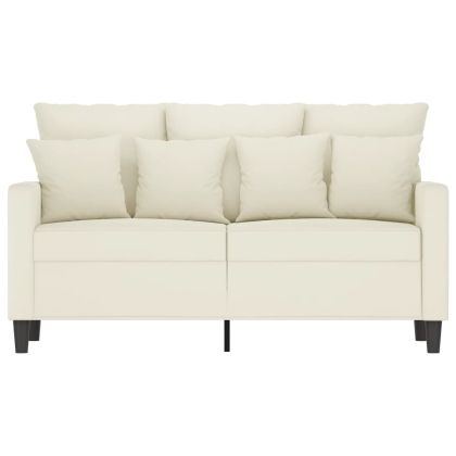 2-местен диван, кремав, 120 см, кадифе