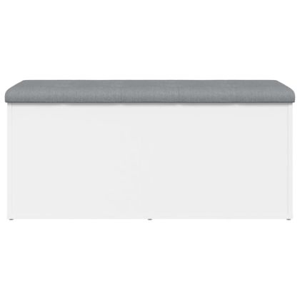 Пейка за съхранение, бяла, 102x42x45 см, инженерно дърво