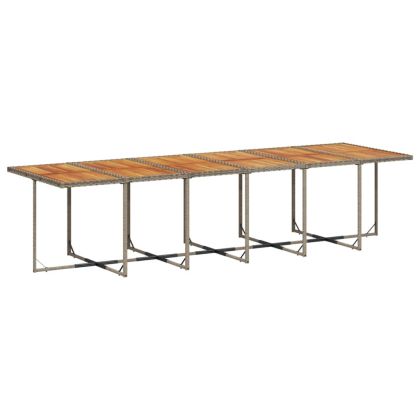 Градински комплект от 13 части с възглавници сив полиратан