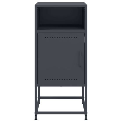 Нощни шкафчета 2 бр антрацит 36x39x78 см стомана