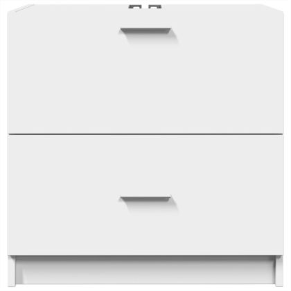 Долен шкаф за мивка, бял, 59x37x59 см, инженерно дърво