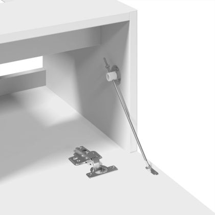 Долен шкаф за мивка, бял, 40x37x59 см, инженерно дърво