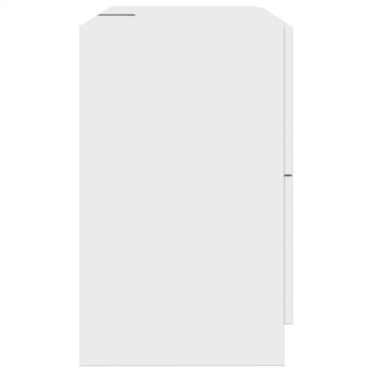 Долен шкаф за мивка, бял, 78x37x59 см, инженерно дърво