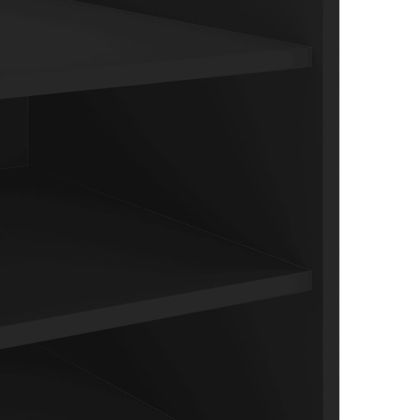 Нощно шкафче, черно, 45x50x50 см, инженерно дърво