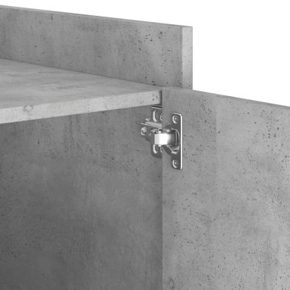 Нощно шкафче, бетонно сиво, 45x50x50 см, инженерно дърво