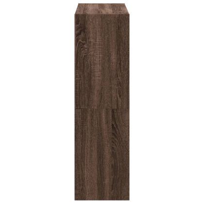 Библиотека, кафяв дъб, 102x32x108 см, инженерно дърво