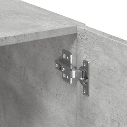 Шкаф за съхранение бетонно сив 70x42,5x225 см инженерно дърво