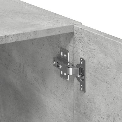 Шкаф за съхранение бетонно сив 70x42,5x225 см инженерно дърво