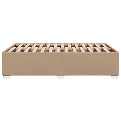 Рамка за легло без матрак, капучино 120x190 см изкуствена кожа