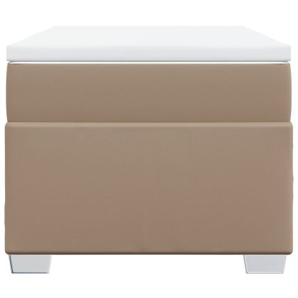 Боксспринг легло с матрак, капучино, 80x200 см, изкуствена кожа