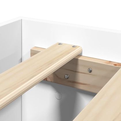 Рамка за легло без матрак Бяла 180x200 см инженерно дърво