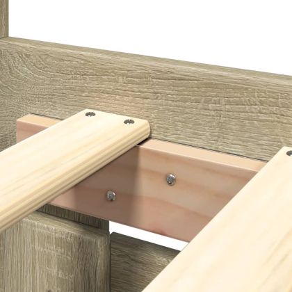 Рамка за легло с табла, дъб сонома, 180x200 см, инженерно дърво