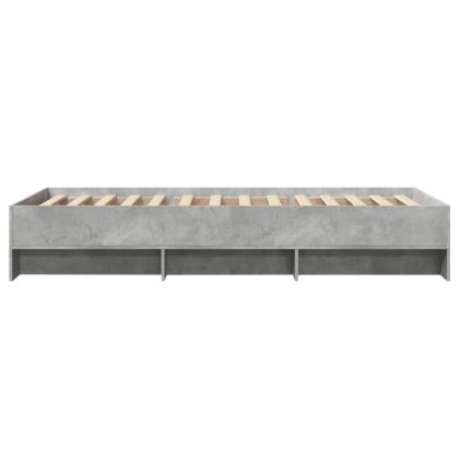 Рамка за легло, сив сонома, 90x200 см, инженерно дърво