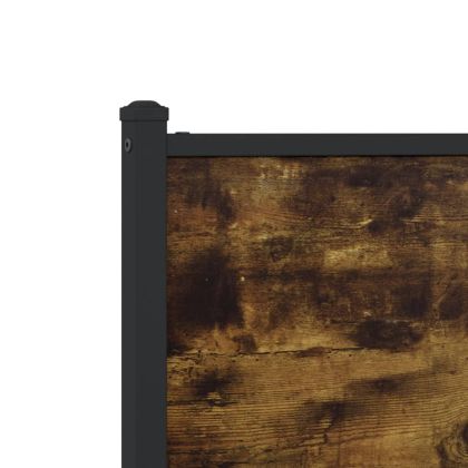 Метална рамка за легло, без матрак, опушен дъб, 140x200 см