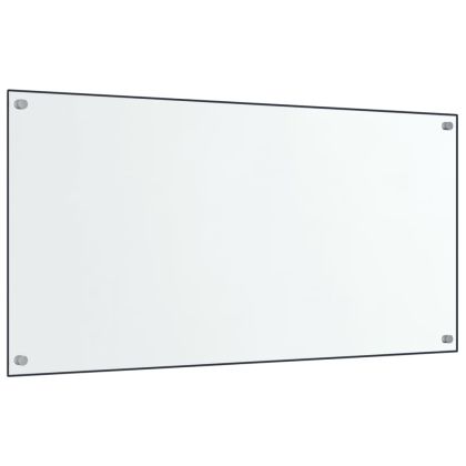 Кухненски гърбове, 2 бр, прозрачен, 80x60 см, закалено стъкло