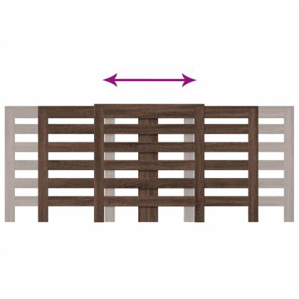 Капак за радиатор, кафяв дъб, 205x21,5x83,5 см, инженерно дърво