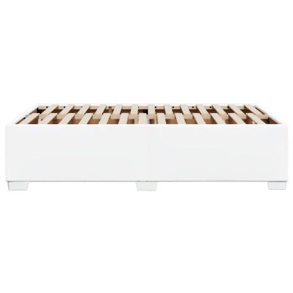 Рамка за легло бяла 120x200 см, изкуствена кожа