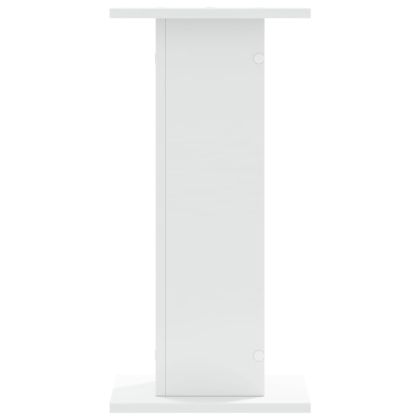 Стойки за растения 2 бр бели 30x30x60 см инженерно дърво