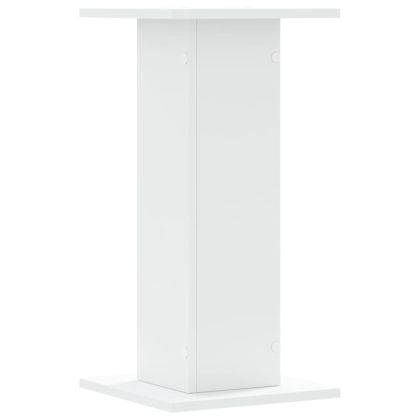 Стойки за растения 2 бр бели 30x30x60 см инженерно дърво