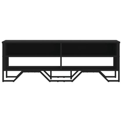 ТB шкаф, черен, 122x34x41 см, инженерно дърво