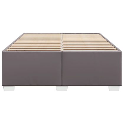 Pамка за легло сива 160x200 см изкуствена кожа