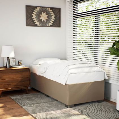 Рамка за легло, капучино, 90x190 см, изкуствена кожа