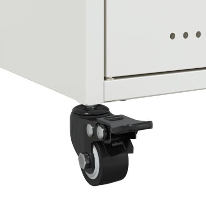 ТВ шкаф, бял, 100,5x39x43,5 см, стомана